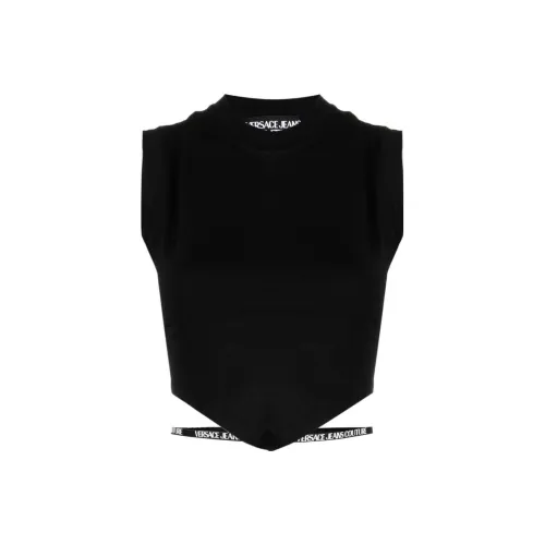 VERSACE JEANS COUTURE Crop Tops Women's Black