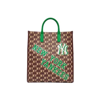 MLB Artificial Leather Tote Bag Shopping Bag Handbag Shoulder Bags Regular Unisex Green Brown Multicolor