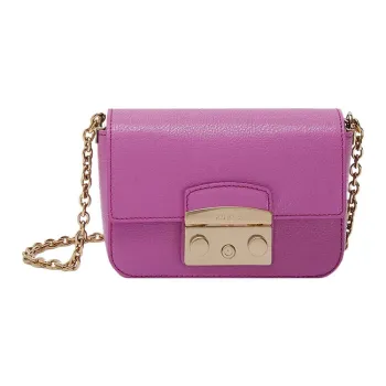 Furla Metropolis Collection Calfskin Small Square Bag Shoulder Bag Crossbody Bag Mini Women's Pink