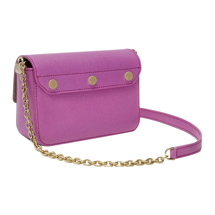 Furla Metropolis Collection Calfskin Small Square Bag Shoulder Bag Crossbody Bag Mini Women's Pink-2
