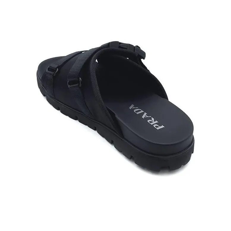 PRADA Slide Slippers Men's Black-3
