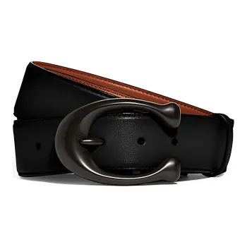 COACH Minimalist Fashion Style Versatile Pin Buckle Leather Belts Unisex Width 3.8cm