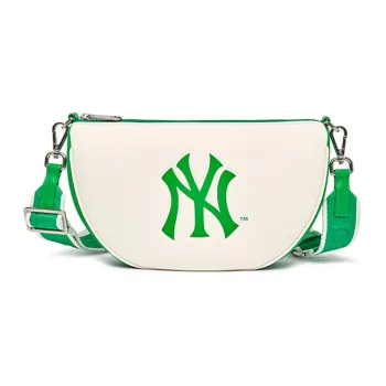 MLB Artificial Leather Polyester Dumpling Bag Shoulder Bag Crossbody Bag Regular Unisex Green White Multicolor