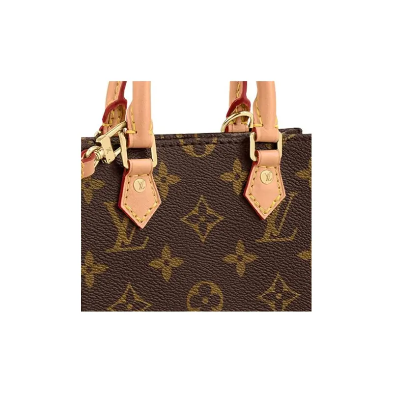 LOUIS VUITTON Petit Sac Plat Monogram Brown-5