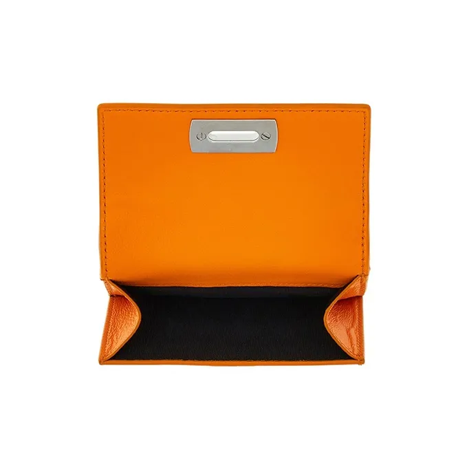 FERRAGAMO GANCINI Cow Leather Wallet Small Size Women's Red/Orange-4