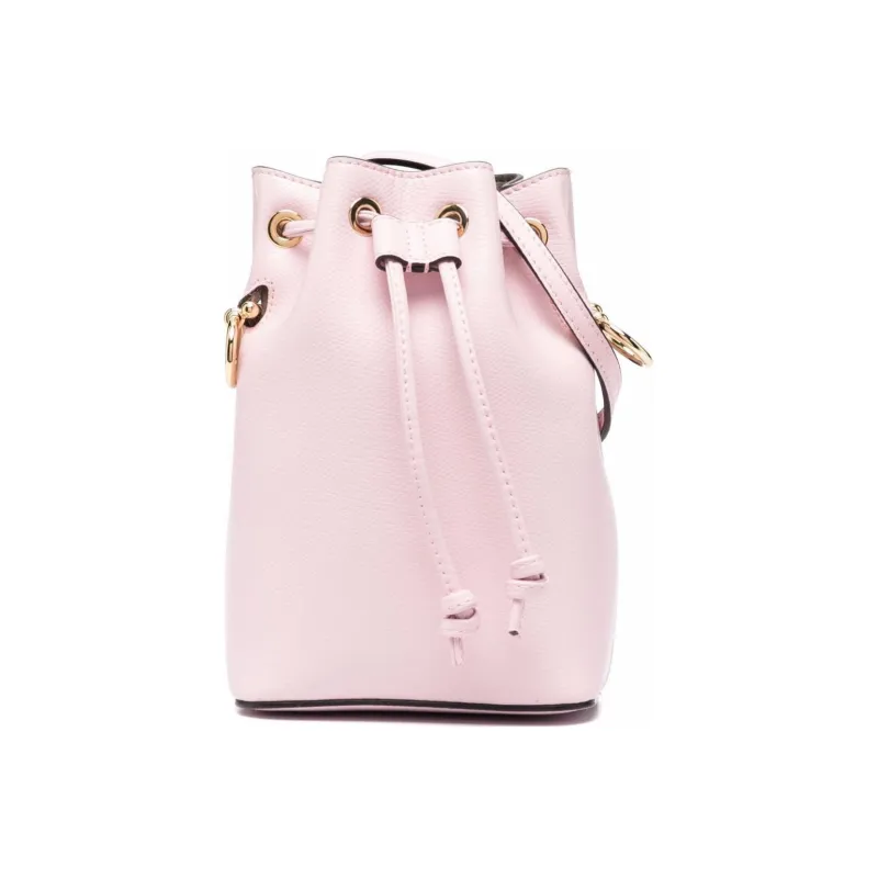 FENDI Leather Bucket Bags Crossbody One Shoulder Handbags Small Size Women's Pink-1