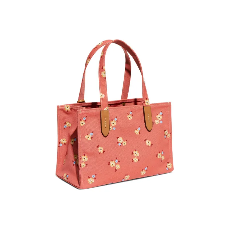COACH Disney, Collaboration Recycled Tote Fabric Shoulder Bag, Crossbody Bag, Handbag Regular Women's Coral-1