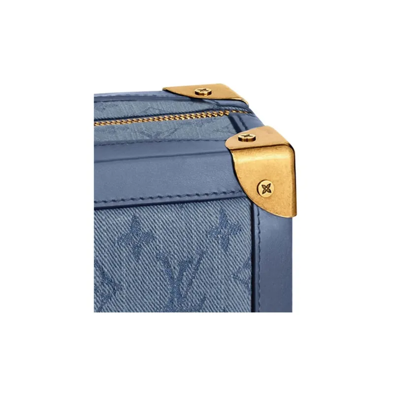 LOUIS VUITTON Soft Trunk Monogram Denim Blue-4