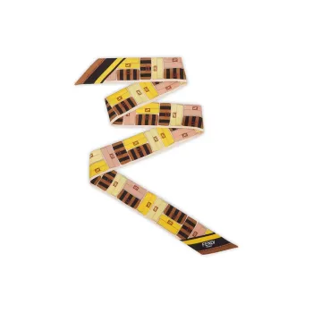 FENDI Silk Scarves Women's Yellow