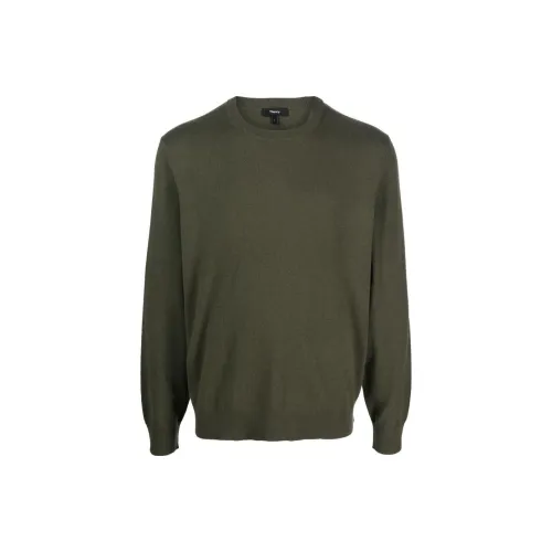 THEORY Cashmere Sweaters Men Dark Green