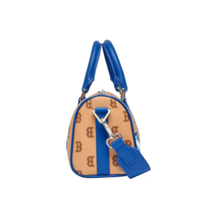 MLB Artificial Leather Pillow Bag Boston Bag Handbag Shoulder Bag Small Size Unisex Blue Brown Multicolor-2
