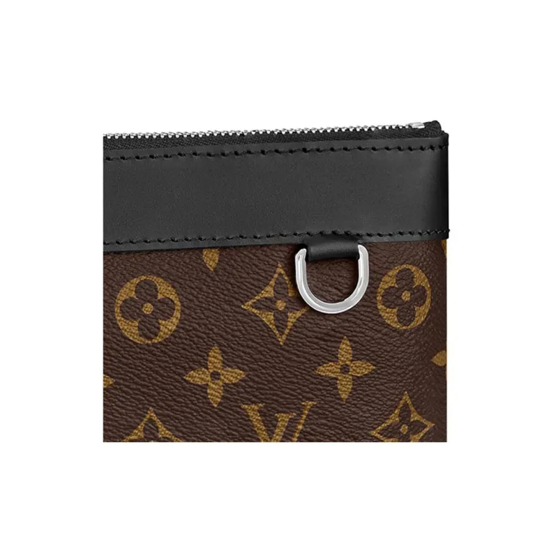 LOUIS VUITTON Discovery Canvas With Leather Handheld Toiletry Bag Tubas Men's Brown-4