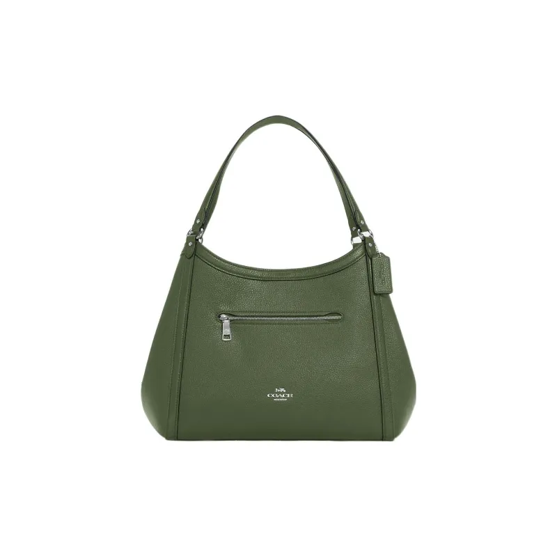 COACH Kristy Pebbled Leather Shoulder Bag Handbag Shoulder Bag Women's Olive Green-0