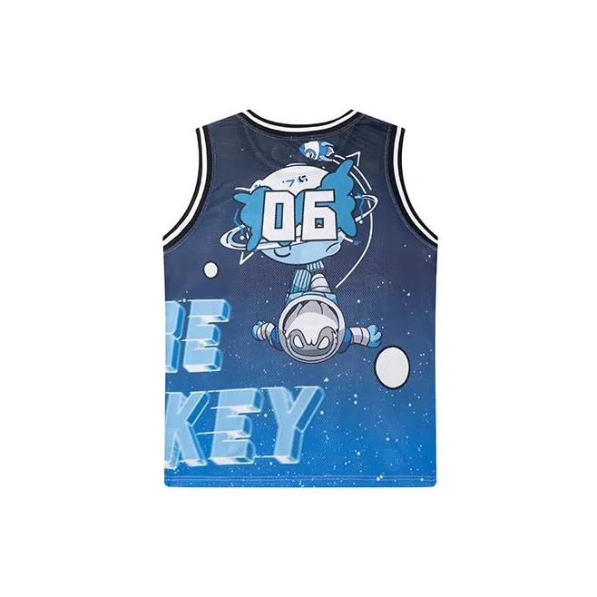 FireMonkey Astronaut Collection Basketball Jerseys Unisex Blue-1