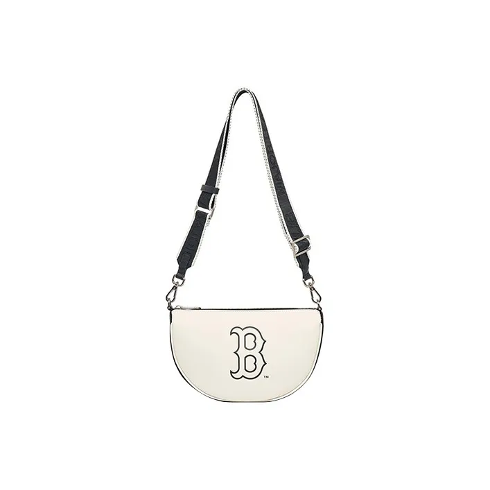 MLB Artificial Leather Dumpling Bag Shoulder Bag Crossbody Bag Regular Unisex Black White-1