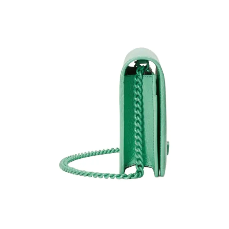 GUCCI GG Marmont Leather Shoulder Bag, Crossbody Bag Mini Women's Mint Green-2