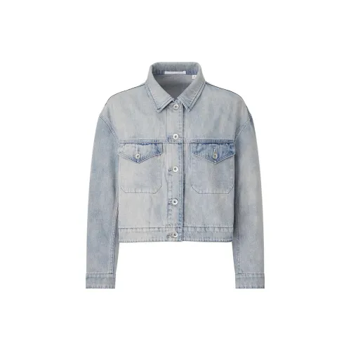 UNIQLO Denim Jackets Women's Lake Blue