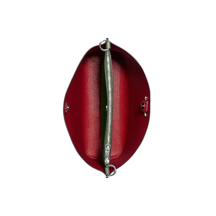 COACH Mollie Double Sided Leather Bucket Bag, Shoulder Bag, Crossbody Bag Women's Olive Green-2