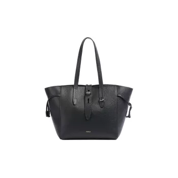 Furla Net Collection Calfskin Tote Bag, Shopping Bag, Handbag, Shoulder Bag Tubas Women's Black