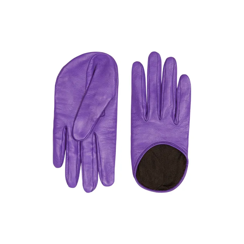 GUCCI Leather Glove Women's Purple-0