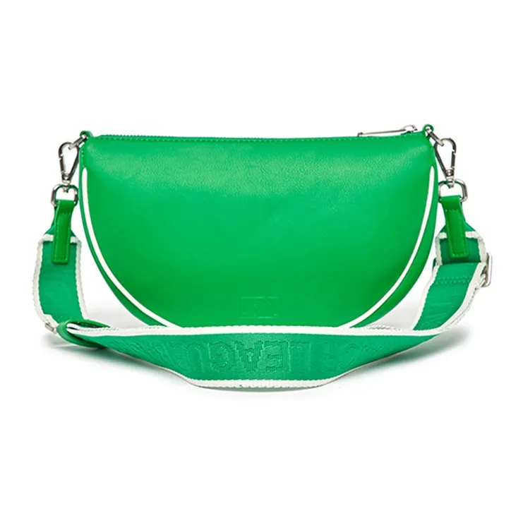 MLB Artificial Leather Polyester Dumpling Bag Shoulder Bag Crossbody Bag Regular Unisex Green White Multicolor-1