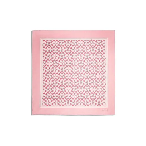 COACH Silk Scarves Women's Pink