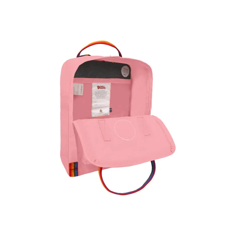 Fjallraven Polyester Rainbow Backpack Medium Size Unisex Pink/Rainbow Webbing-2