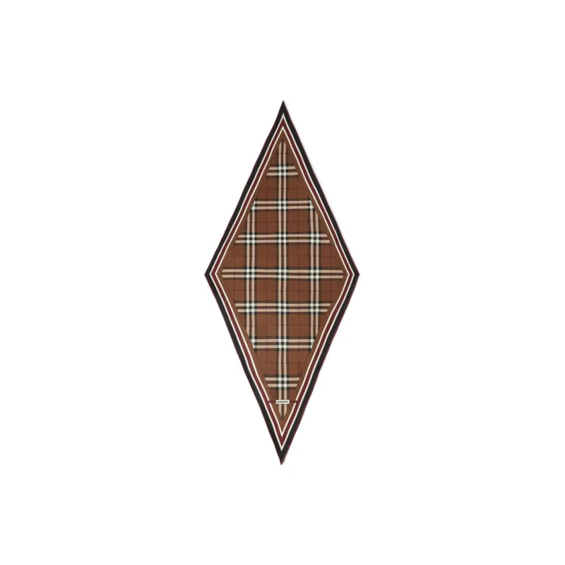 Burberry Silk Scarf Women's Dark Brown-1