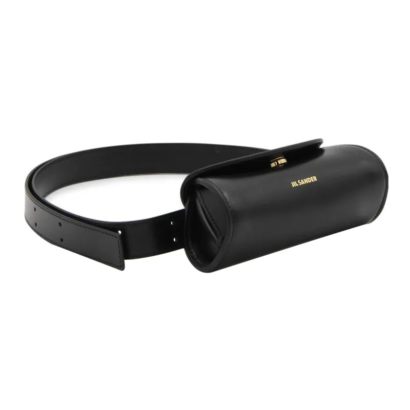 JIL SANDER Leather Fanny Pack Women's Black-1