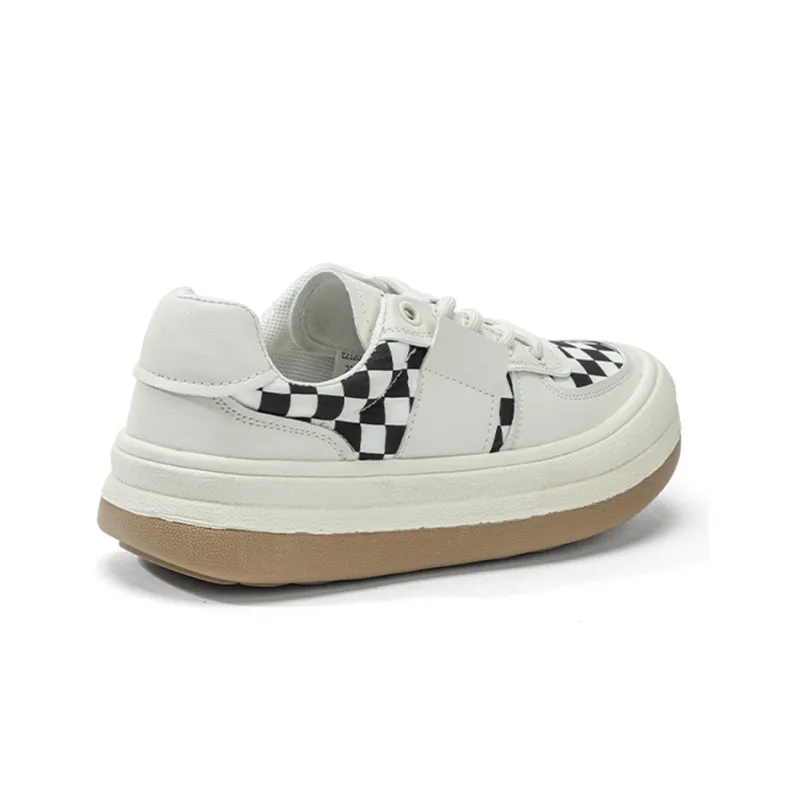 FLOSSIE Stylish Skateboarding Shoes Women's Black Beige-3