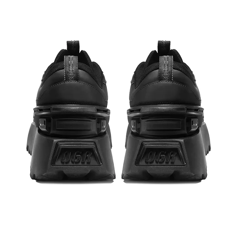 OGR Square Toe Collection Platform Shoes Unisex Night Mist Matte Black-4