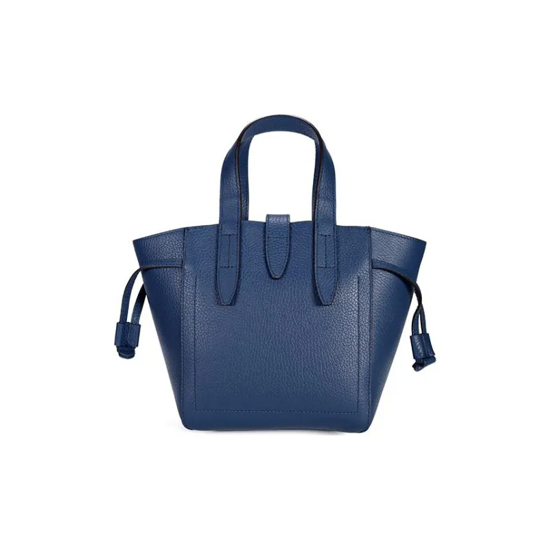 Furla Net Collection Cow Leather Tote Bag Shopping Bag Shoulder Bag Crossbody Bag Handbag Mini Women's Marine Blue-3