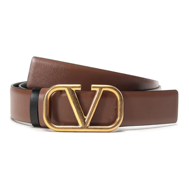 Valentino Leather Belts Women's Brown/Black-0