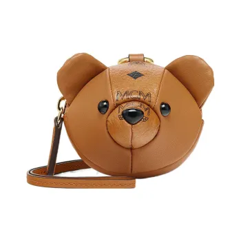 MCM Canvas And Nappa Leather Shoulder Bag Women's Brown