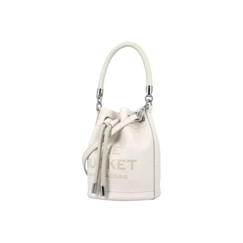 MARC JACOBS The Micro Bucket Handbag Cotton Silver-2