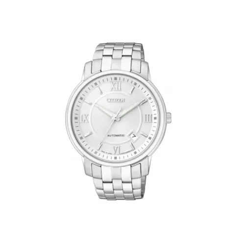 CITIZEN Automatic Mechanical Movement Stainless Steel Strap Watch Men's Watches Silver Dial