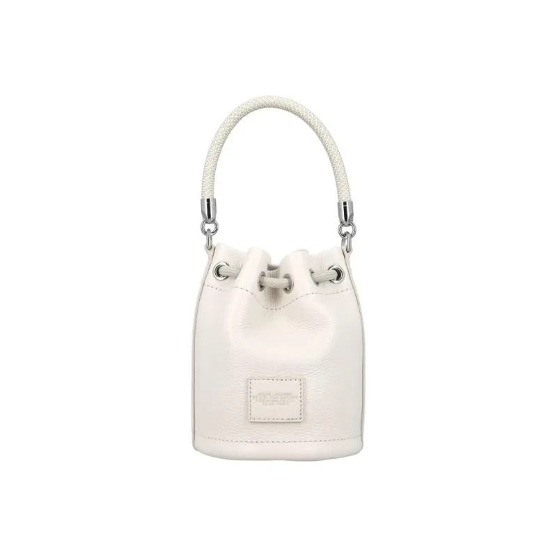 MARC JACOBS The Micro Bucket Handbag Cotton Silver-3