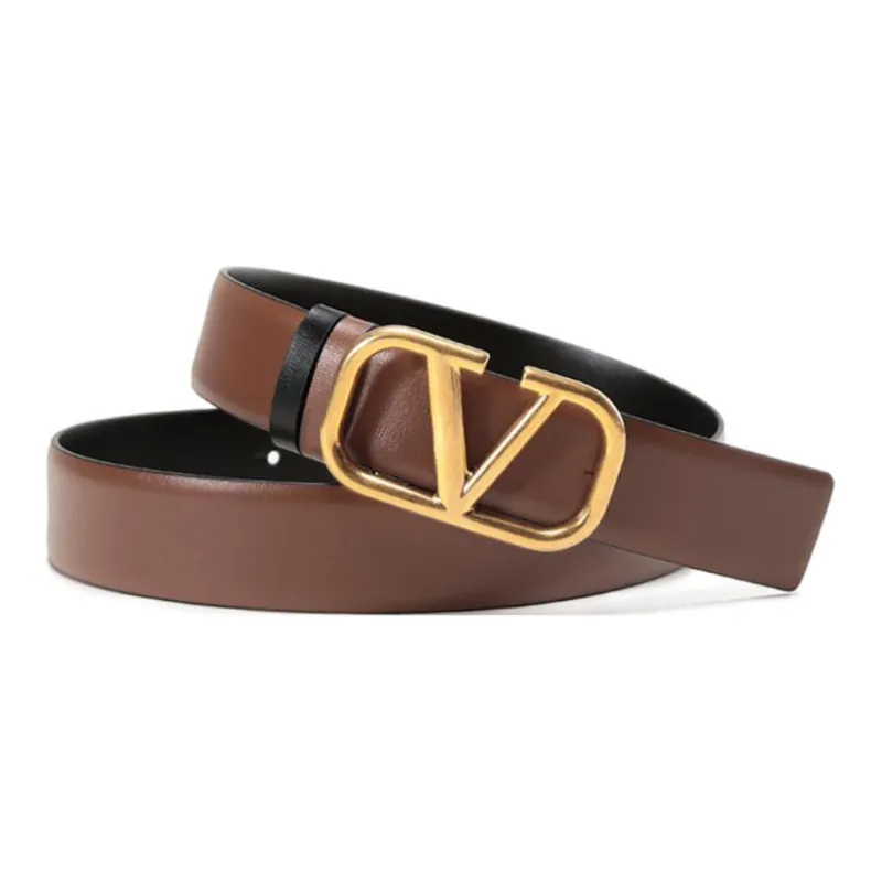 Valentino Leather Belts Women's Brown/Black-3