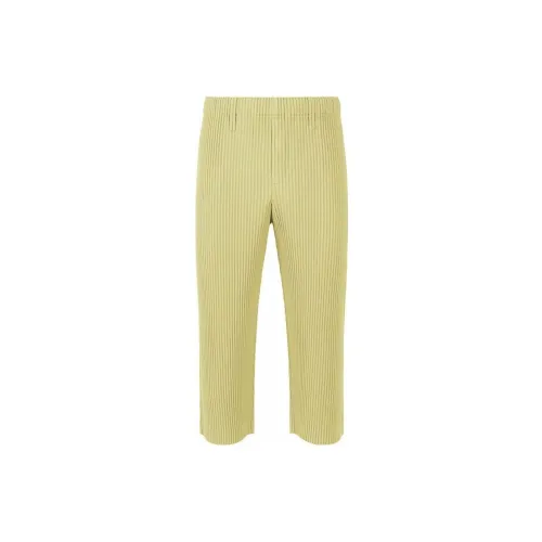 Homme Plissé Issey Miyake Casual Pants Men Mint Green