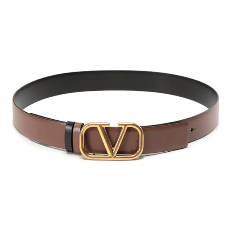 Valentino Leather Belts Women's Brown/Black-2