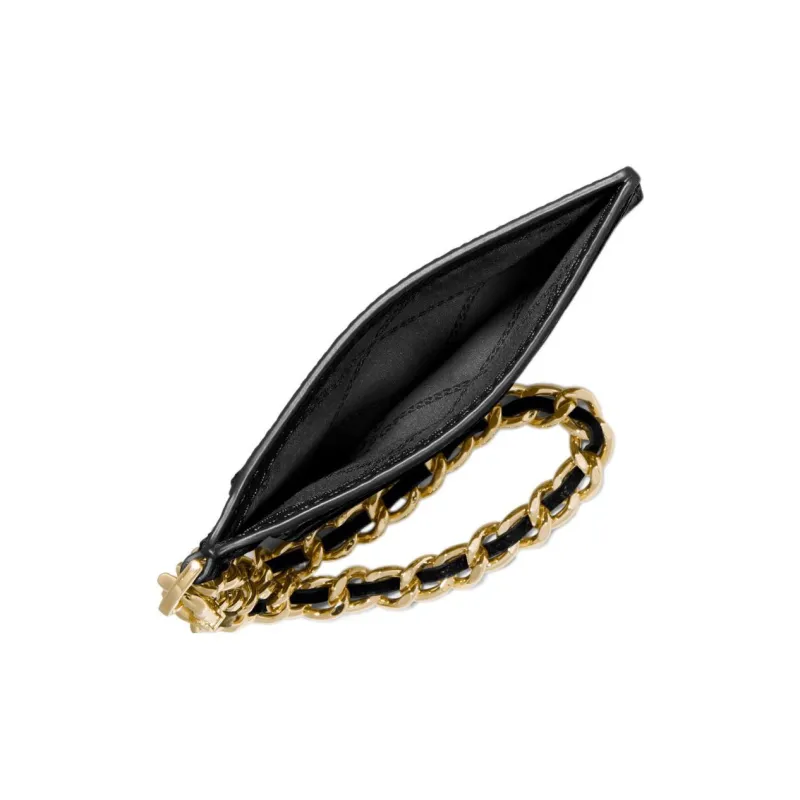 MICHAEL KORS Leather Business Card Holder, Wallet, Card Holder Trumpets Women's Black-2
