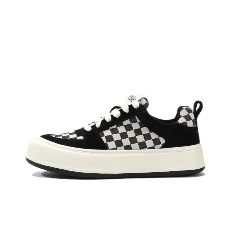 FLOSSIE Stylish Skateboarding Shoes Women's Black White-0