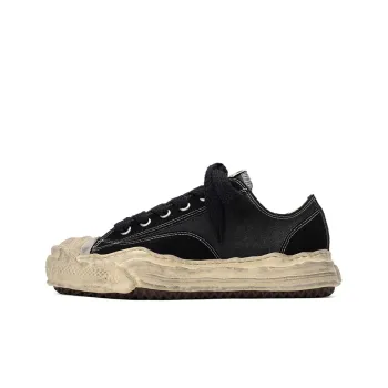 MIHARA YASUHIRO Hank Low-Top Stylish Skateboarding Shoes Men's Black Vintage Version