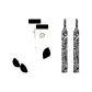 1 Pack of Socks and 1 Pair of Shoelaces with Flat Toe Paisley Design