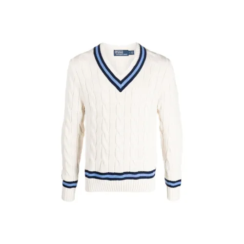 Polo Ralph Lauren Striped-border Cable-knit Jumper