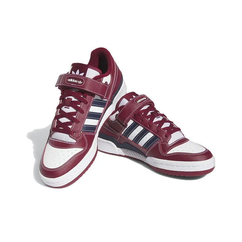 Adidas Forum Low Team Collegiate Burgundy Cloud White Collegiate Navy-2