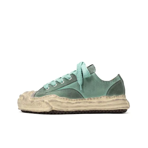 MIHARA YASUHIRO Low Top Stylish Skateboarding Shoes Men's Green Vintage Version