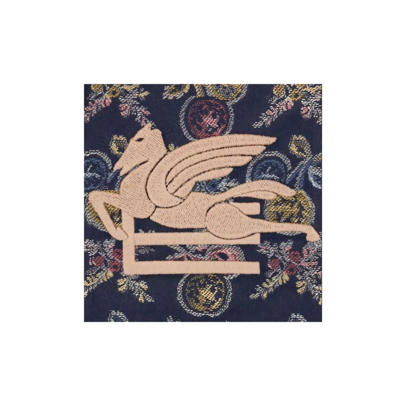 ETRO Logo Embroidered Floral Jacquard Tote Bag-4