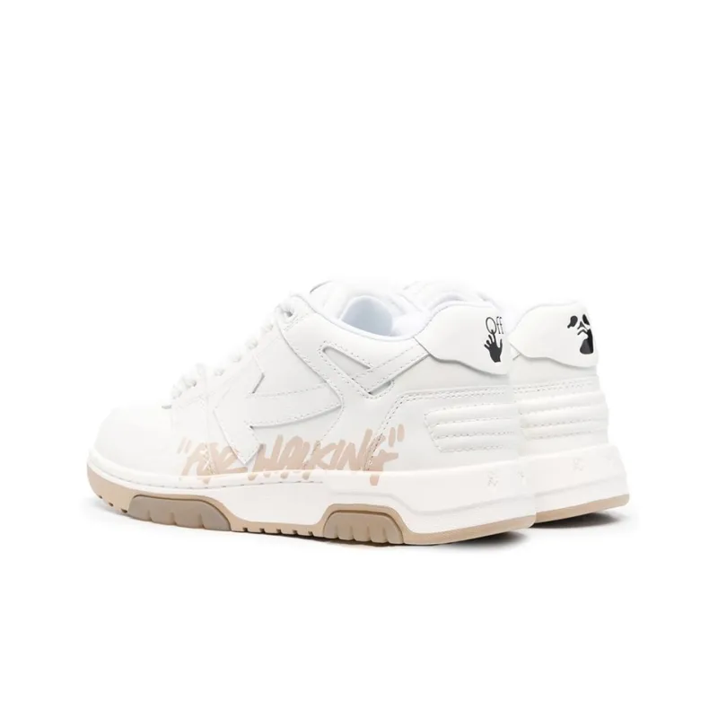 OFF WHITE Out Of Office Low 'For Walking' White Sand Women's-3