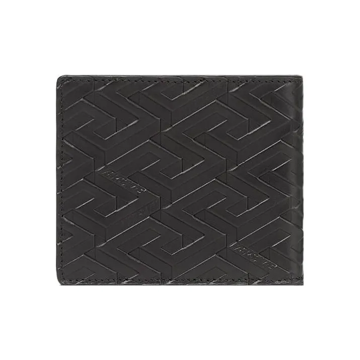 FANSIZHE Cow Leather Card Holder, Wallet Men's Black-1